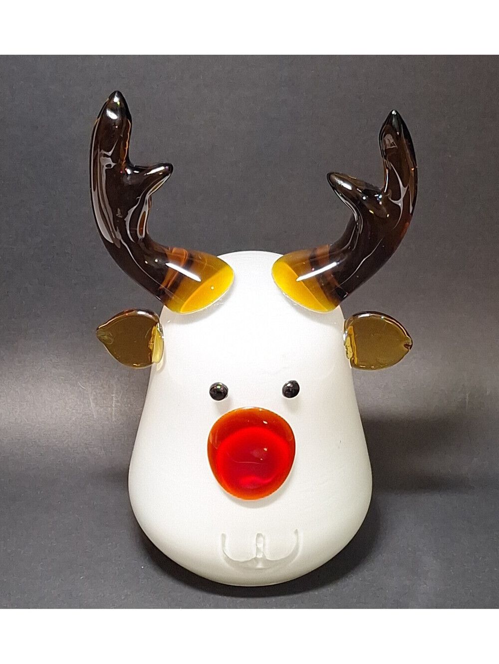 Villeroy & Boch  Rudolph Christmas Holiday Art Glass Statue- No Sticker 8.5"h